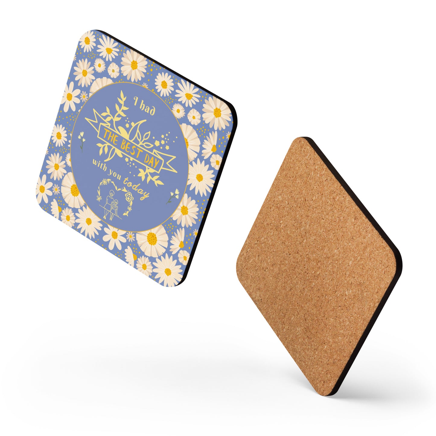 The Best Day Coaster - Blue Daisies
