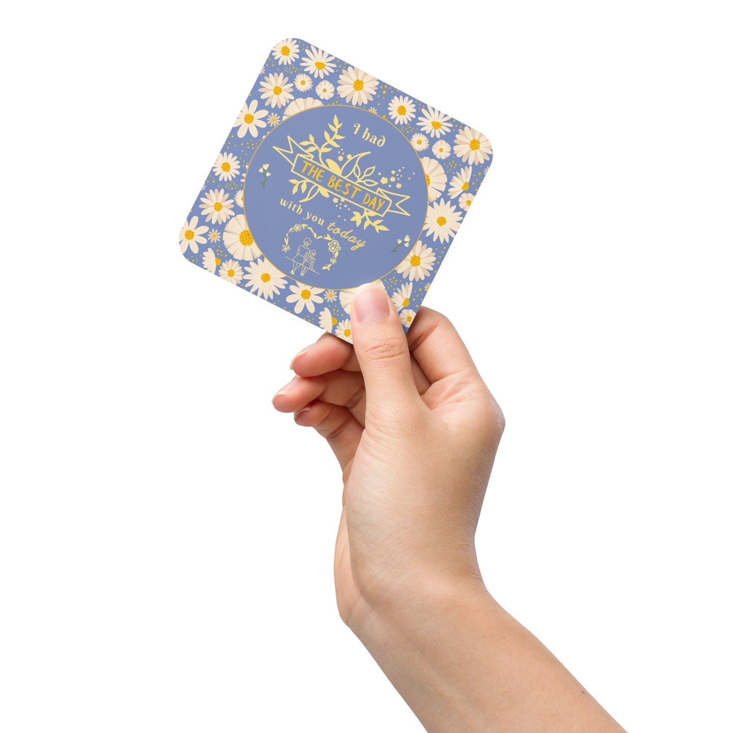 The Best Day Coaster - Blue Daisies