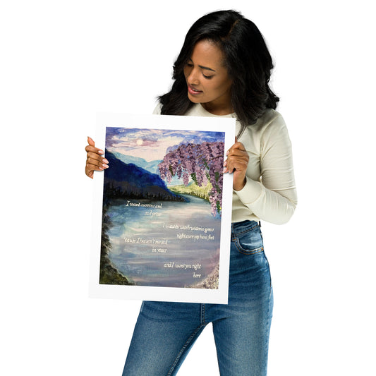 'the lakes' Original Artwork Matte Print  12" x 16"