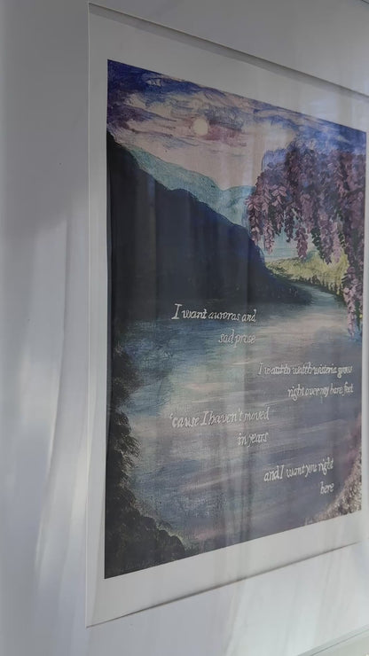 'the lakes' Original Artwork Matte Print  12" x 16"